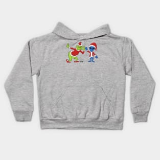 alien xmas friend Kids Hoodie